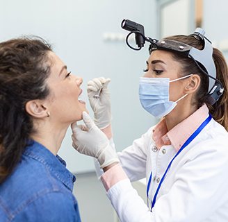 Заливання/зрошення слизової глотки